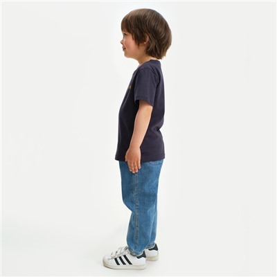 Футболка детская KAFTAN «Boss man» размер 28 (86-92), серый