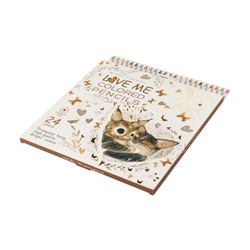 Карандаши 24цв "LOVE ME. КОТИКИ ПРИНОСЯТ СЧАСТЬЕ" 30-0156 Bruno Visconti