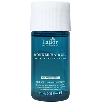 LADOR Wonder Hair Oil Увлажняющее масло для восстановления блеска волос 10 мл