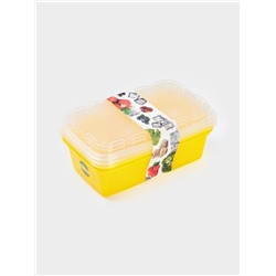 Набор контейнеров для заморозки BEROSSI Zip, 3 шт., 1 л, пластик, желтый