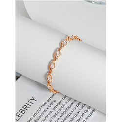 Браслет из золочёного серебра с горным хрусталём и фианитами 5-232з429