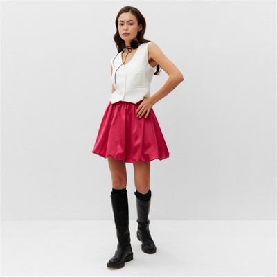 Юбка мини баллон женская MIST, размер L, розовая