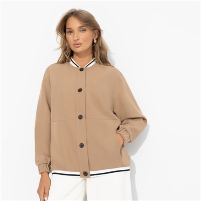 Бомбер на пуговицах, Любуйся мной (бежевый)