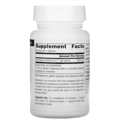 Source Naturals, Bromelain, 500 mg, 60 Capsules