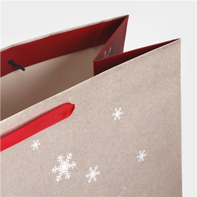 Пакет подарочный новогодний ламинированный «С Новым годом», 61×46×20 см