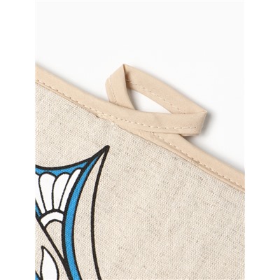 Набор новогодний кухонный: полотенце 35×60, прихватка 18×18, лён 50%, хлопок 50%, 160 г/м²