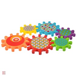 Конструктор с шестерёнками на присосках, 6 пр.