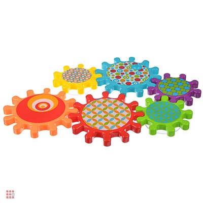 Конструктор с шестерёнками на присосках, 6 пр.