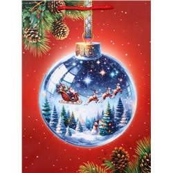 Пакет подарочный новогодний ламинированный, «Шар», 26×12×32 см