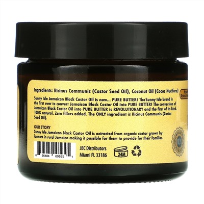 Sunny Isle, Jamaican Black Castor Oil, Pure Butter, Coconut, 2 fl oz