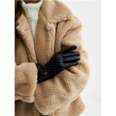 Перчатки женские, безразмерные, без утеплителя, цвет чёрный