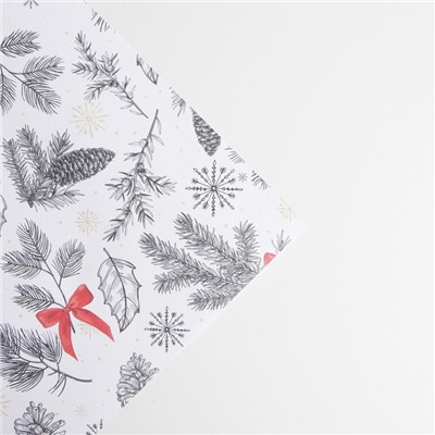 Упаковочная бумага крафтовая «С Новым годом», 70×100 см