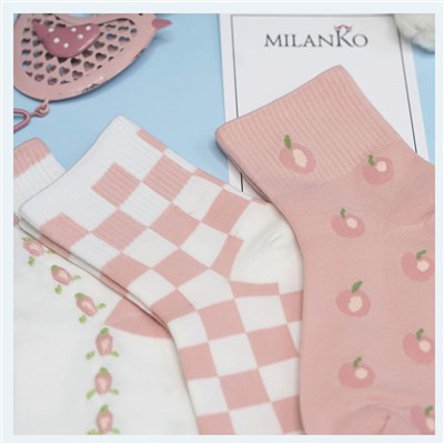 Женские носки из хлопка  ( Узор 5) MilanKo N-228