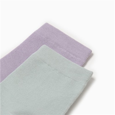 Носки женские KAFTAN Base, набор 2 пары, размер 36-39 (23-25 см) мятный, сиреневый