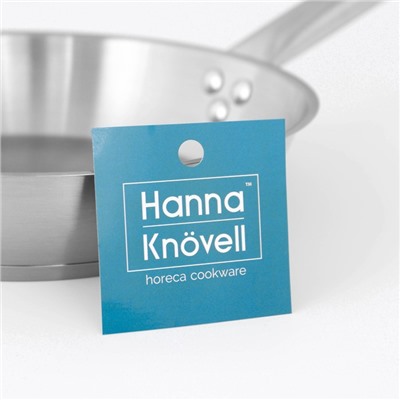 Сковорода Hanna Knövell, d=24 см, h=5 см, толщина стенки 0.6 мм, длина ручки 21.5 см, индукция, нержавеющая сталь