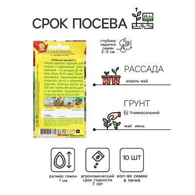 Семена Огурец "На засолку", F1, ц/п, 10 шт