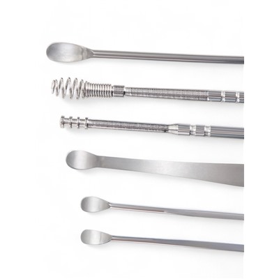 Набор для чистки ушей: кожаный чехол + 6 предметов