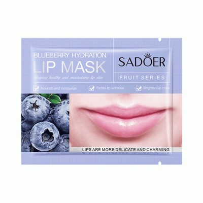 Маска-патчи для губ SADOER BLUEBERRY HYDRATION