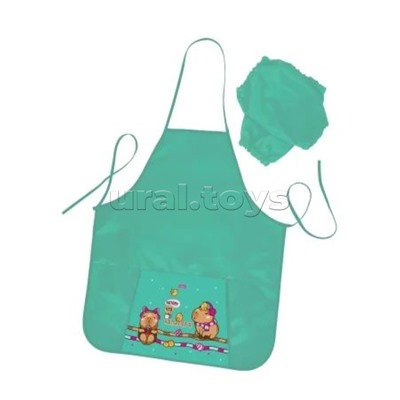 Фартук для Труда 53,5х44,5см с карманом "Потому что Капибара" в индивидуальной упаковке