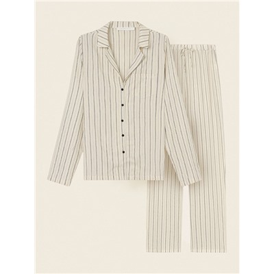 Пижама женская (рубашка, брюки) SL HOME Linen, размер 40-42