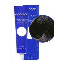 Concept Profy Touch 1.0 Профессиональный крем-краситель для волос, черный, 100 мл KRISTALLER, 1112301