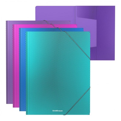Папка на резинке А4 50380 Diagonal Vivid ассорти 600мкм ErichKrause