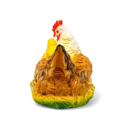 Садовая фигура из гипса «Курица наседка с цыплятами», 27×20×21 см