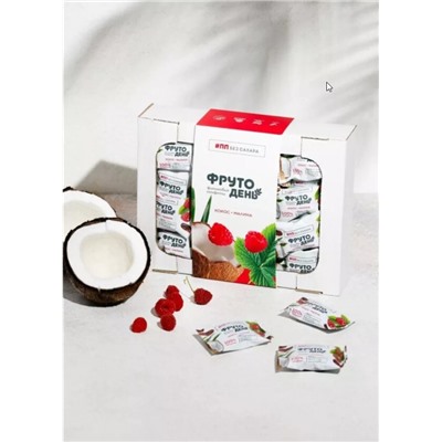 Финиковые конфеты без сахара / Кокос-малина / Фрутодень / 450 г / Сибирский кедр
