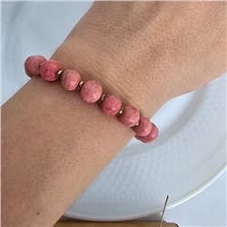 Браслет на руку из натуральных камней Родонит, 1043, арт.218.192