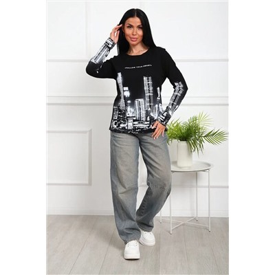 Лонгслив с рисунком Город Арт. 1097 НАТАЛИ, 1133070