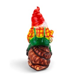 Садовая фигура из гипса «Гном на улитке», 71×34×41 см