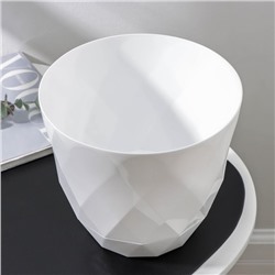 Горшок для цветов с поддоном Laurel, 4.5 л, d=22 см, h=19 см, пластиковый, белый