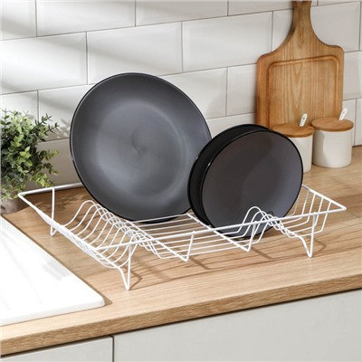 Сушилка для посуды Доляна, 47.5×32×9 см, белая