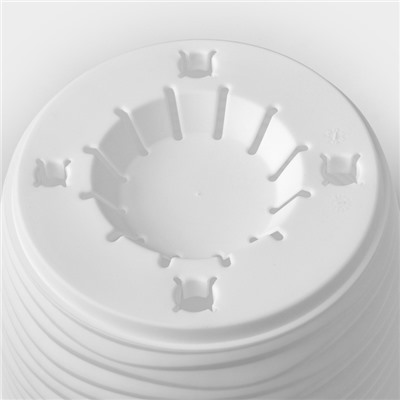 Горшок для цветов с поддоном «Дюна», 3 л, пластиковый, белый