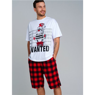 Комплект для мужчин: фуфайка (футболка) трикотажная, шорты текстильные