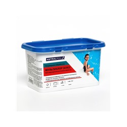 Мультихлор AstralPool для дезинфекции воды и предотвращения появления водорослей и мутности в бассейнах, таблетки, 1 кг