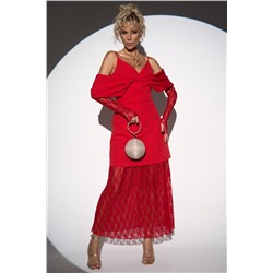 Кружевная юбка Пэрис (красный)