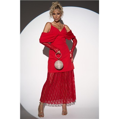 Кружевная юбка Пэрис (красный)