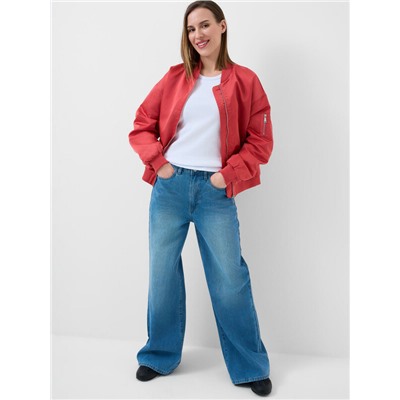 Брюки текстильные джинсовые для женщин