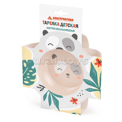 Тарелка детская "Лапочка" антискользящая