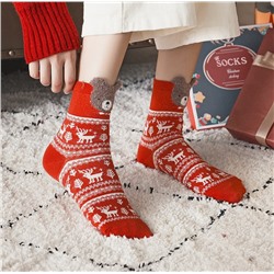 Носочки новогодние МЕДВЕДЬ 1 пара (Размер 36-39)