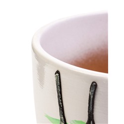 Горшок для цветов «Азия», 2.5 л, d=19 см, h=17 см, с поддоном, керамика, белый