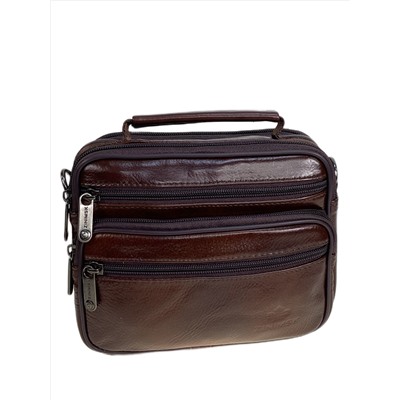 Сумка мужская из натуральной кожи, цвет коричневый