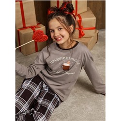 Костюм для девочки Твикс-1 (Серый)