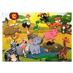 Животные жарких стран, фетр