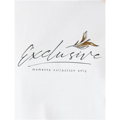 Свободная футболка с принтом из премиального хлопка с эластаном