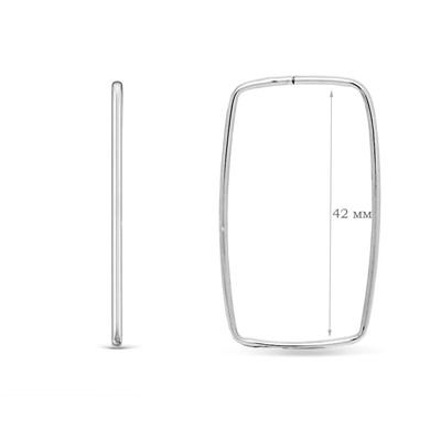 Серебряные серьги, без вставки, с-11,0