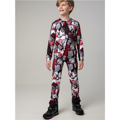 Термокомплект трикот. для мальчиков: фуфайка (футболка) с длин. рук, брюки