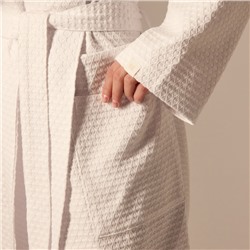 Халат вафельный женский SL HOME: Waffle «Блан де Блан», размер 42-44, белый