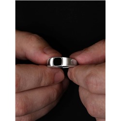 Печатка из серебра с нат.ониксом родированная 925 пробы 3102023р